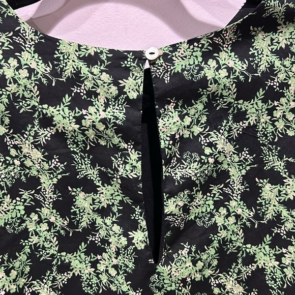 Sofie Schnoor Floral Balloon Sleeve Blouse Green/Navy - Picture 10 of 13